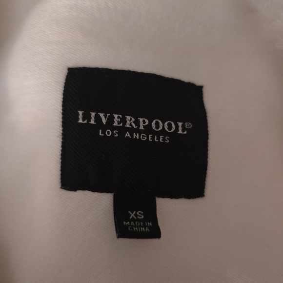 Liverpool Jeans White Frayed Edge Jean Jacket Size XS - Picture 10 of 10